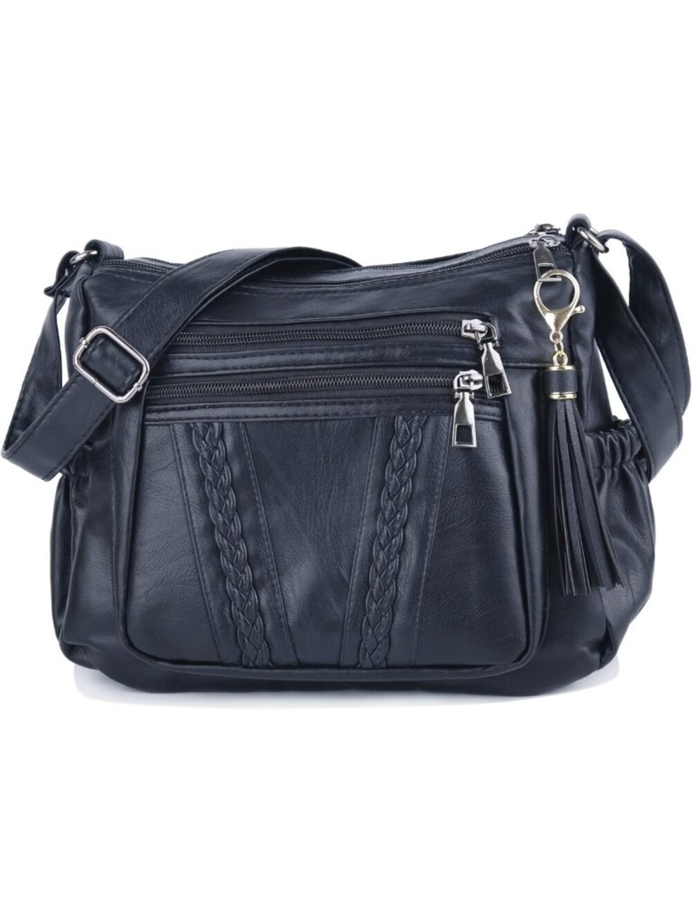 Stylish Soft PU Leather Crossbody Bag for Women | Multi-Pocket Handbag & Purse